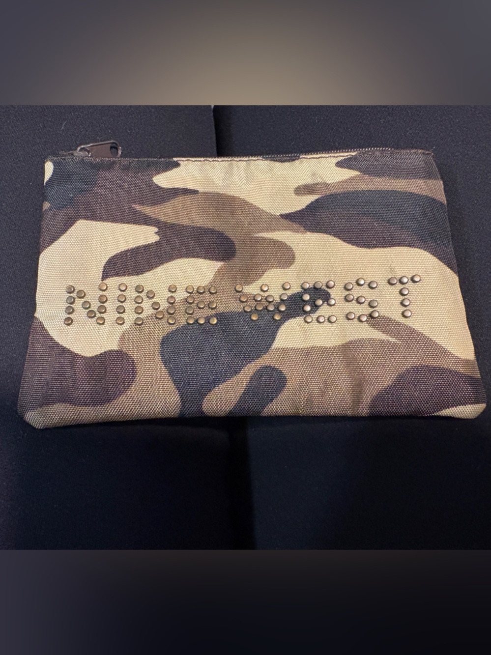Nine west Camouflage Studded Zip Pouch